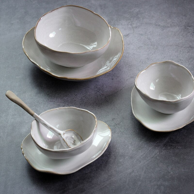 Ceramic Irregular Shape Rice Bowl