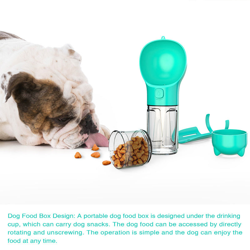 Pet Water Bottle Feeder Bowl Garbage Bag Storage Portable Pet Outdoor